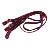 Rubber Grip Webbing Reins - Buckle Attachment Black Small Pony 
