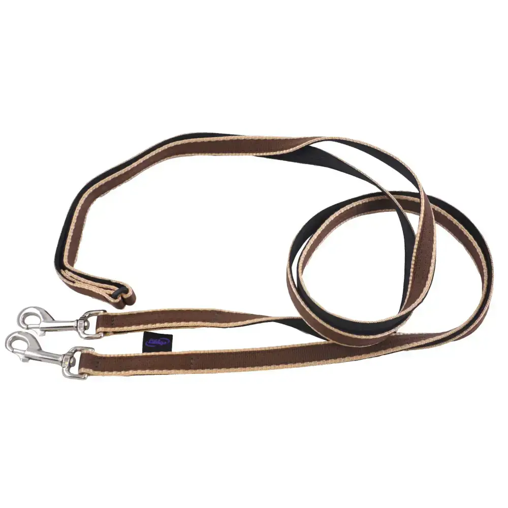Rubber Grip Webbing Reins - Trigger Attachment Black Small Pony 