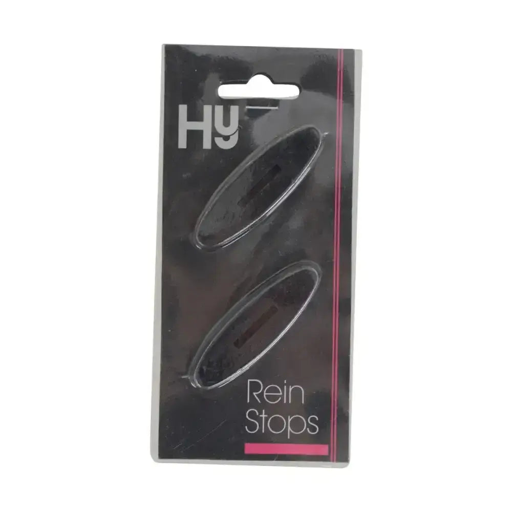 Black rubber rein stops in retail package for running martingales and martingale rings sliding control