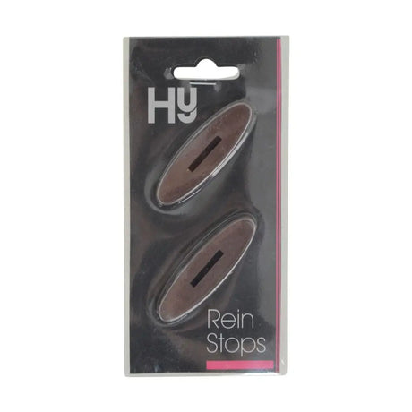Black and silver rubber rein stops with sleek oval design for running martingales and martingale rings sliding control