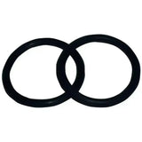 Black rubber replacement rings for peacock safety stirrups are circular, interlocking stirrups peacock rings