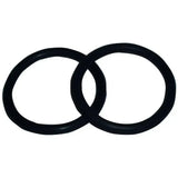Black rubber replacement rings interlocked in a circular design for peacock safety stirrups use