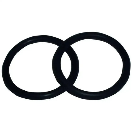 Black rubber replacement rings interlocked in a circular design for peacock safety stirrups use
