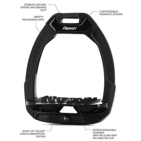 Safe-On Stirrups by Flex-On In Black Red Safety Stirrups Barnstaple Equestrian Supplies