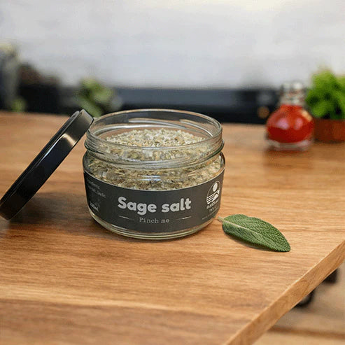 Sage Herb Infused Salt By Broomhill Farm Co