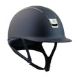 Samshield 2.0 Shadowmatt Riding Hat Navy with Chrome Blazon and Trim Small Riding Hats