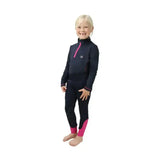 Navy blue and pink sara base layer with half zip and reinforced knees perfect for any childs wardrobe base layers