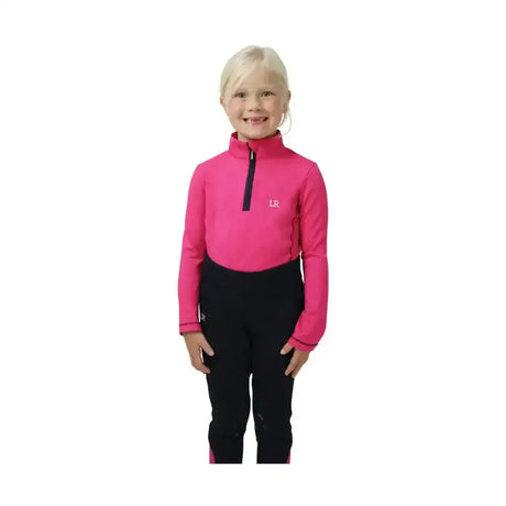 Pink and black sara base layer two-piece athletic outfit by little rider perfect for your child’s wardrobe base layers