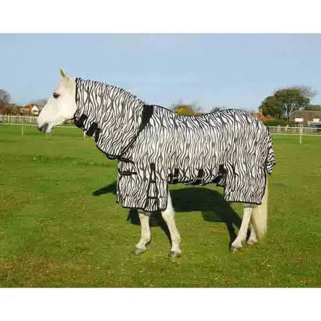 Savanna Zebra Fly Rugs With Side Skirts From Rhinegold 5'0" Rhinegold Fly Rugs Barnstaple Equestrian Supplies