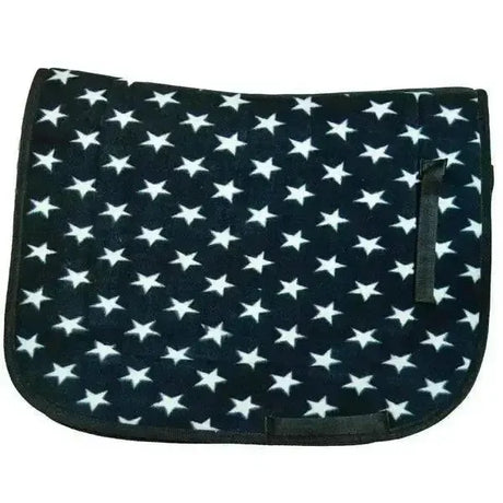 Sheldon Star Saddlecloth (Fleece Velvet feel) Black / White Saddle Pads
