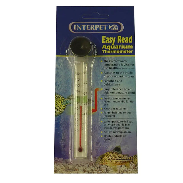Shepherdess thermometer easy read aquarium thermometer with clear glass tube red liquid and black clip for attaching aquarium glass