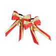 Showquest christmas piggy red and gold glittery ribbon hair tie with bows and bells perfect finishing touch