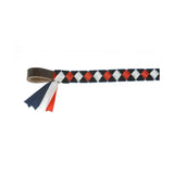 ShowQuest Epson Brow Band Royal/Red/White Pony Browbands Barnstaple Equestrian Supplies