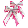 ShowQuest Piggy Bow and Tails Stocks and Ties Cerise / Pale Pink / Silver Barnstaple Equestrian Supplies