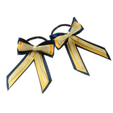 ShowQuest Piggy Bow and Tails Stocks and Ties Navy / Sunshine / Gold Barnstaple Equestrian Supplies