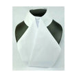 White crisp cotton collar on black mannequin bust for showquest ready tied hunting tied hunting stock