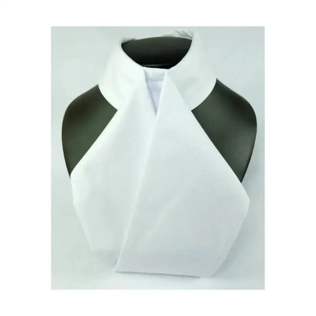 White crisp cotton collar on black mannequin bust for showquest ready tied hunting tied hunting stock