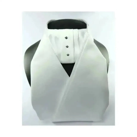ShowQuest Tied Chique Stock with Diamond Swarovski Crystals White Ready-Tied Stocks