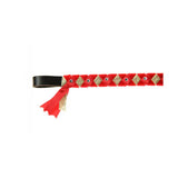 ShowQuest York Brow Band Red/Red/Gold With Crystals Pony Browbands Barnstaple Equestrian Supplies