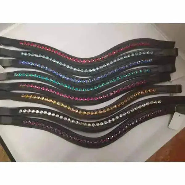 Signature Sparkle Wave Crystal Browbands Peacock Cob Tack Accessories Barnstaple Equestrian Supplies