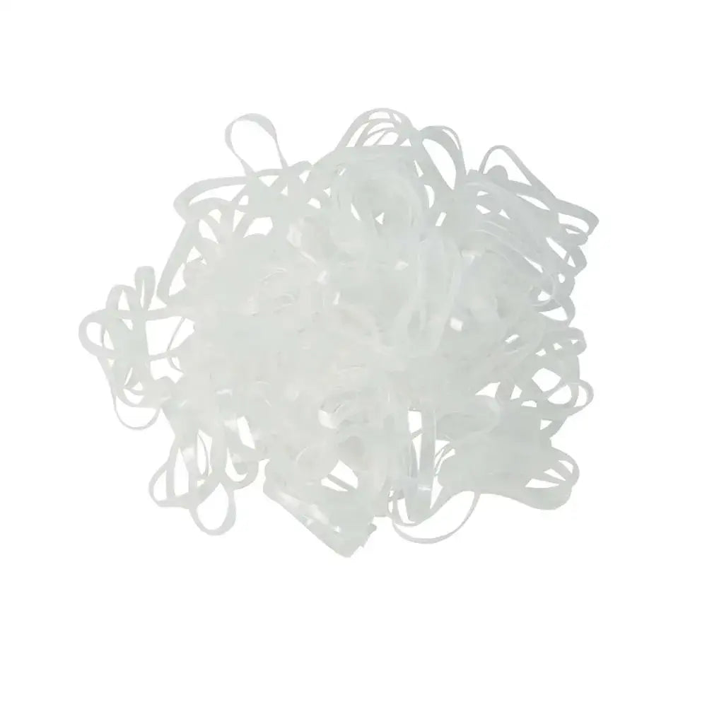 Silicone Plaiting Bands Packs - Clear / 500 Pack - Plaiting Bands