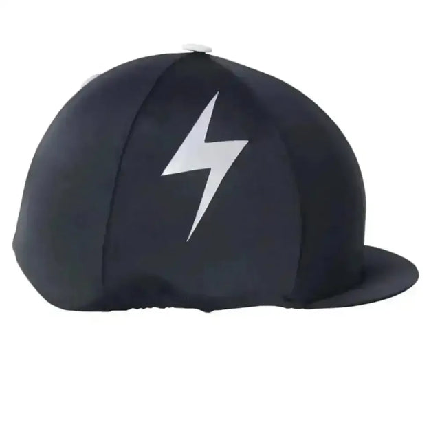 Silva Flash Hat Cover by Hy Equestrian Black/Reflective Silver One Size Hat Silks