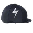 Silva Flash Hat Cover by Hy Equestrian Black/Reflective Silver One Size Hat Silks