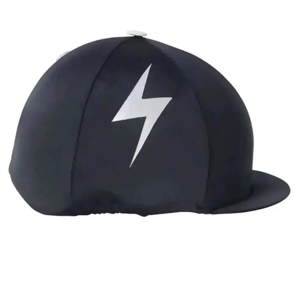 Silva Flash Hat Cover by Hy Equestrian Black/Reflective Silver One Size Hat Silks