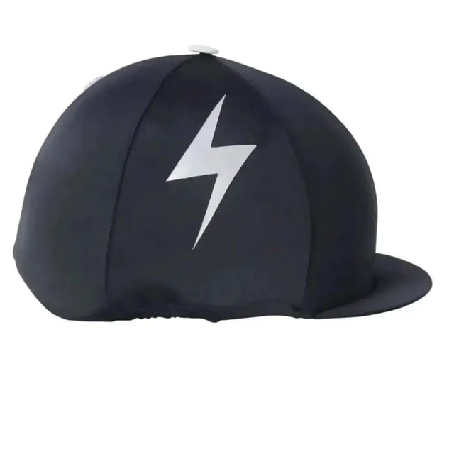 Silva Flash Hat Cover by Hy Equestrian Black/Reflective Silver One Size Hat Silks