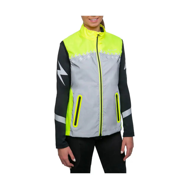 Silva Flash Lightweight Duo Reflective Gilet by Hy Equestrian Yellow/Reflective Silver Large Hi-Vis Barnstaple Equestrian Supplies