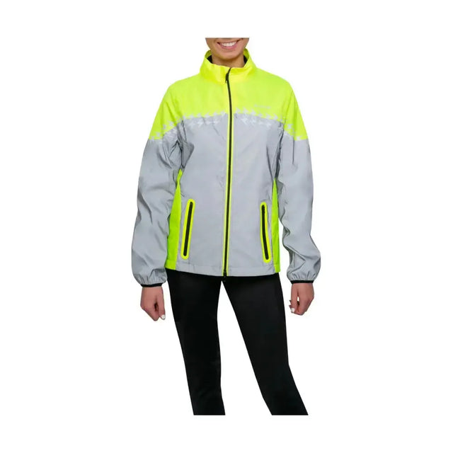 Silva Flash Lightweight Duo Reflective Jacket by Hy Equestrian Yellow/Reflective Silver X Small Hi-Vis