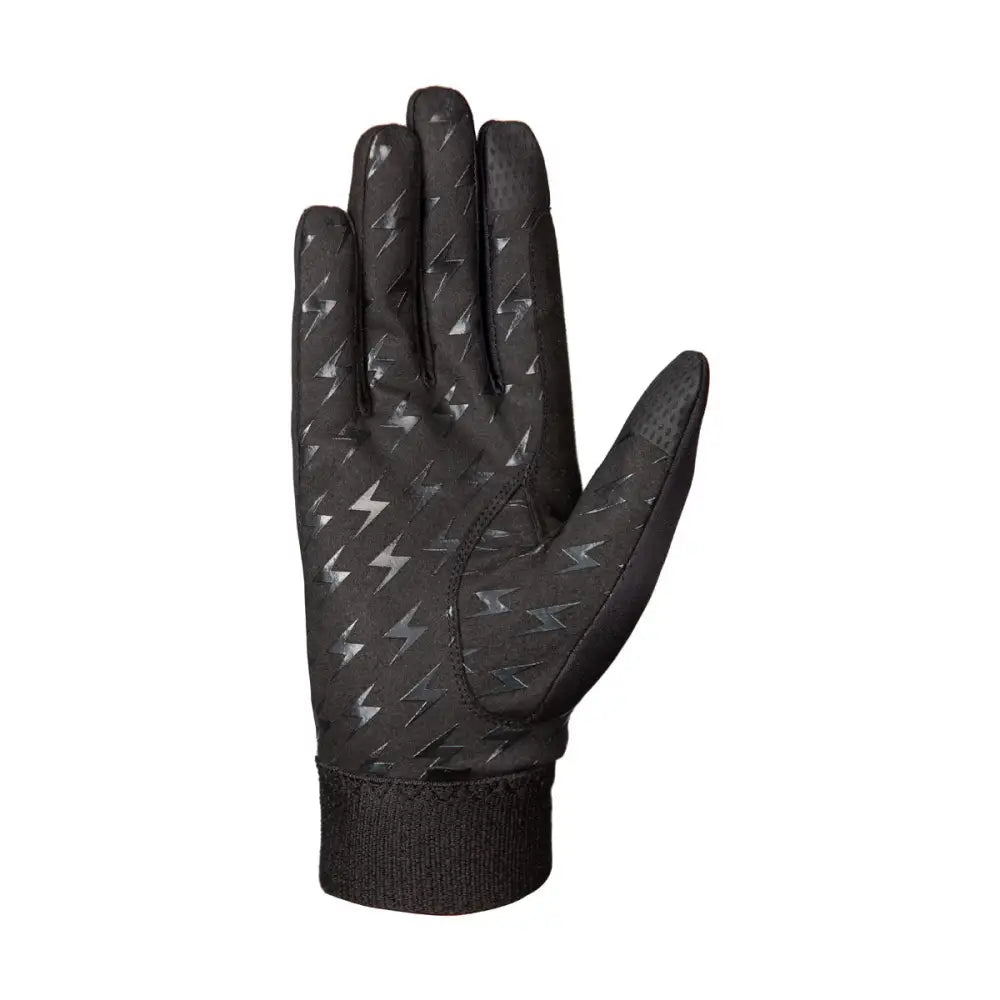 Silva Flash Riding Gloves by Hy Equestrian Black/Reflective Silver X Small Riding Gloves Barnstaple Equestrian Supplies