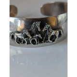 Silver Steed 3D Herd Bangle Bangle