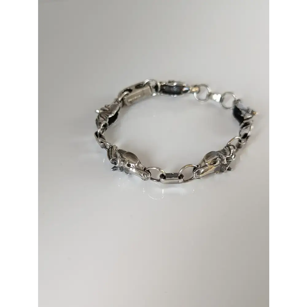 Silver Steed 3D Horse Head Bracelet Bangle