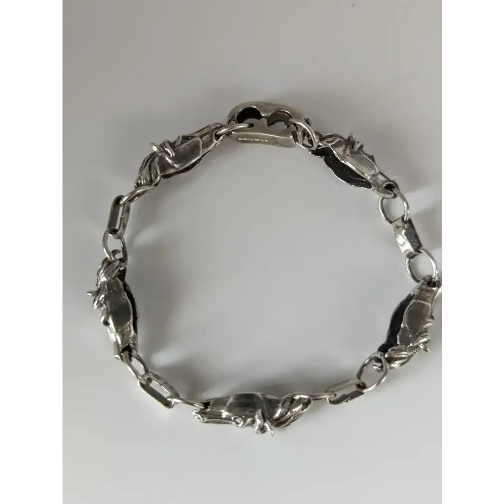 Silver Steed 3D Horse Head Bracelet Bangle