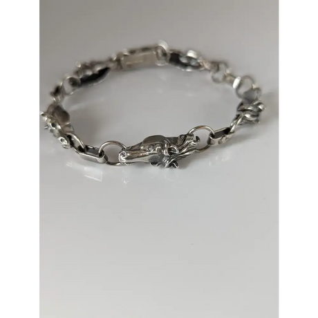 Silver Steed 3D Horse Head Bracelet Bangle