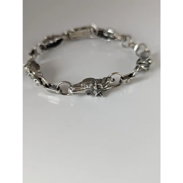Silver Steed 3D Horse Head Bracelet Bangle