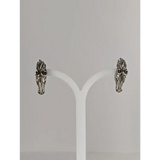 Silver Steed 3D Horse Head Studs 2 Earrings