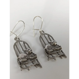 Silver Steed A Cats Chair Dropped Earrings Earrings
