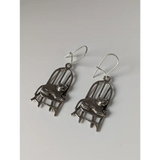 Silver Steed A Cats Chair Dropped Earrings Earrings