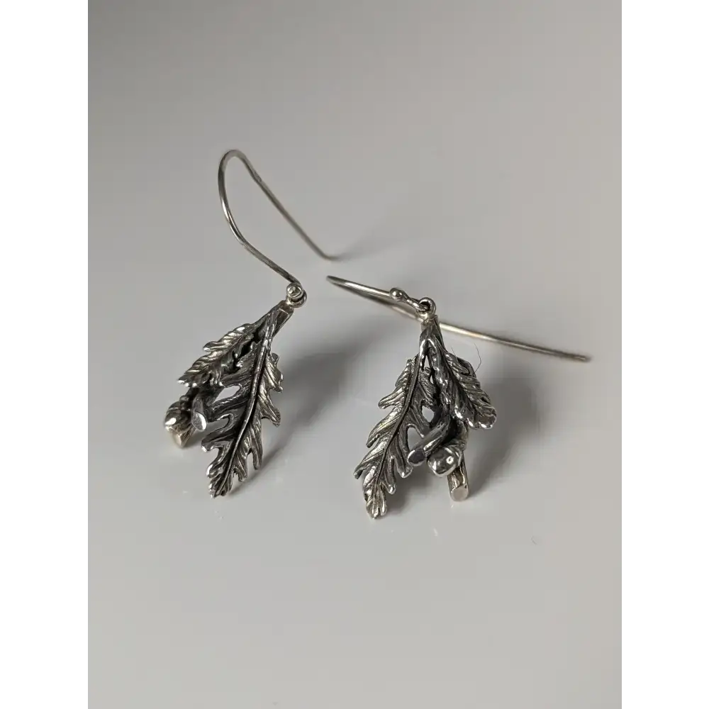 Silver Steed Acorn, Oak Leave Dropped Earrings Earrings