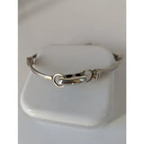 Silver steed sterling silver hoofnails bangle with a sleek silver-toned metal design and adjustable clasp