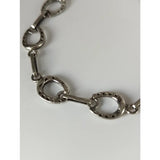 Silver steed horseshoe silver bracelet with silver horse hoof shaped link chain for a unique stylish look
