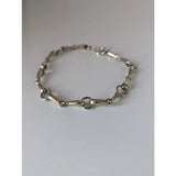 Silver steed snaffles bracelet with delicate silver horsebit style links and a secure clasp for everyday wear