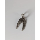 Silver steed angel wings silver pendant featuring a detailed silver angel wing charm with a small loop at the top