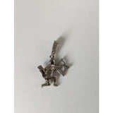 Silver 925 sterling silver pendant featuring cupid with bow and arrow in the silver steed archer equestrian jewelry style