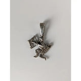 Silver steed archer silver pendant with detailed archer figure bow and quiver perfect equestrian jewelry