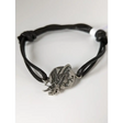 Silver Steed Around the World Bracelet Black Bracelets