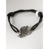 Silver Steed Around the World Bracelet Black Bracelets