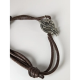 Silver Steed Around the World Bracelet Dark brown Bracelets